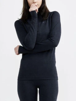 Craft CORE DRY ACTIVE COMFORT HALF ZIP BASELAYER WOMEN BLACK -Sportswear Store k1736790f7a9272ed7d66748f153d4657
