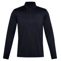 Under Armour Mens Half Zip Fleece Top (Black)