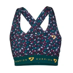 Womens/Ladies Aubrion Dagenham Brush Stroke Sports Bra (Green/Burgundy)