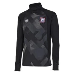 UMBRO Ipswich Town FC Childrens/Kids 22/23 Drill Top (Black/Carbon)