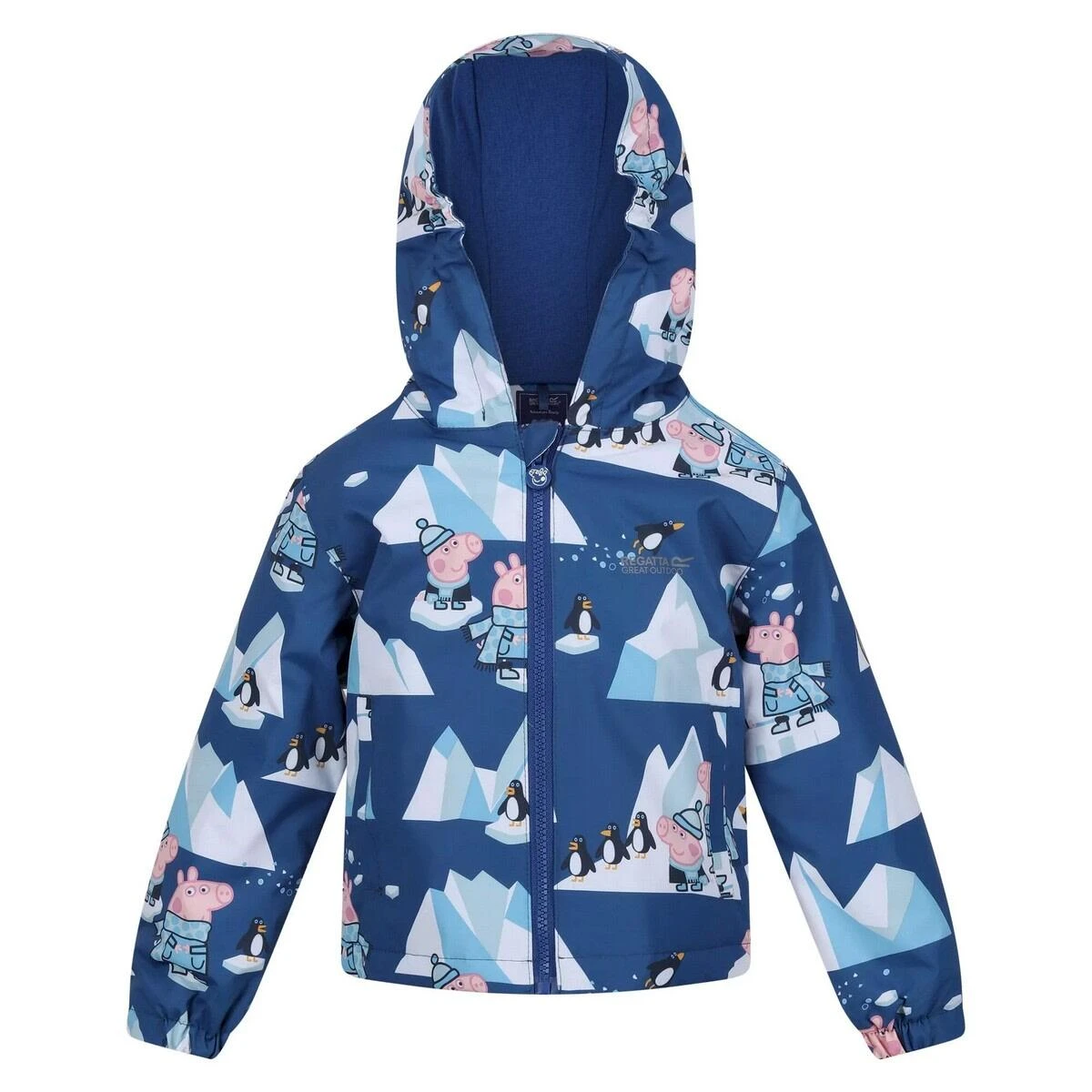 Regatta Childrens/Kids Muddy Puddle Peppa Pig Winter Scene Padded Waterproof Jacket 1 Regatta Childrens/Kids Muddy Puddle Peppa Pig Winter Scene Padded Waterproof Jacket