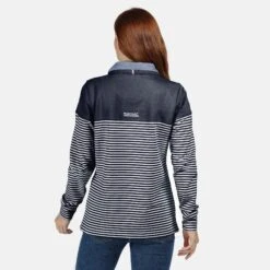Regatta Womens/Ladies Camiola Funnel Neck Sweater (Navy Stripe) -Sportswear Store k53688add6562b4da80e615125ea8b489