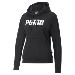 PUMA Womens Essentials Full-Length Hoodie Hooded Top