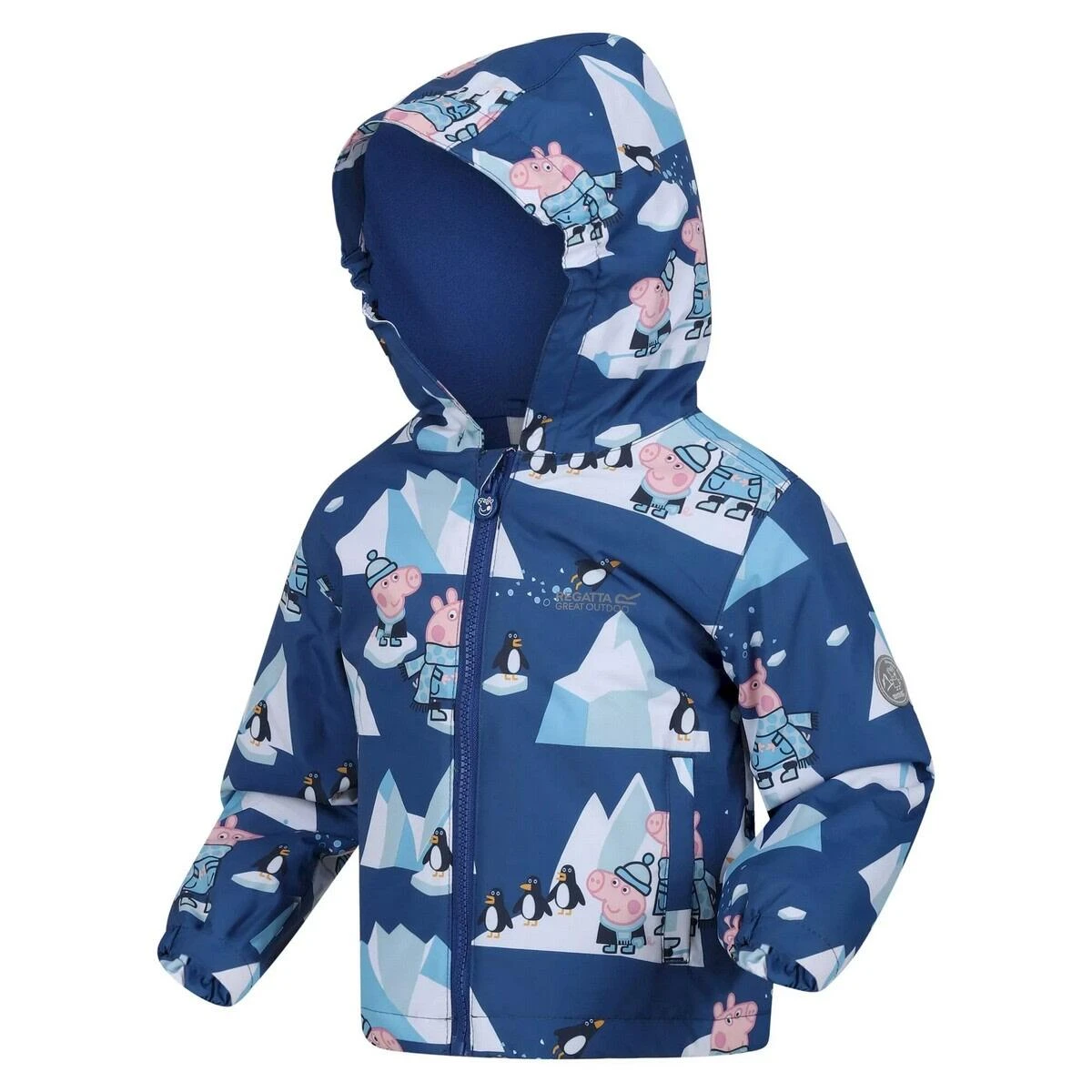 Regatta Childrens/Kids Muddy Puddle Peppa Pig Winter Scene Padded Waterproof Jacket 3 Regatta Childrens/Kids Muddy Puddle Peppa Pig Winter Scene Padded Waterproof Jacket - Image 3