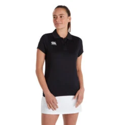 Canterbury Womens/Ladies Club Dry Polo Shirt (Black) -Sportswear Store k94d90b7f479042a72aed195b0ad1f20d