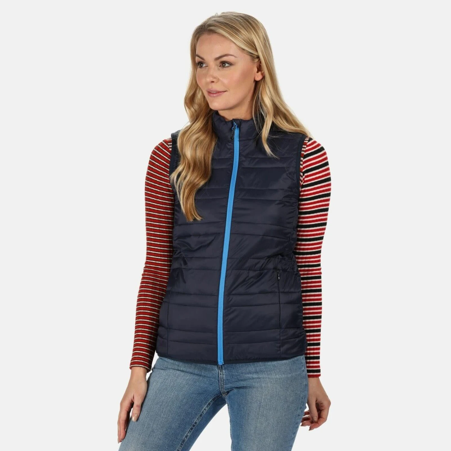 Regatta Professional Ladies/Womens Firedown Insulated Bodywarmer (Navy/French Blue) 4 Regatta Professional Ladies/Womens Firedown Insulated Bodywarmer (Navy/French Blue) - Image 4