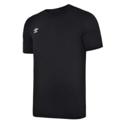 UMBRO Childrens/Kids Club Leisure TShirt (Black/White)