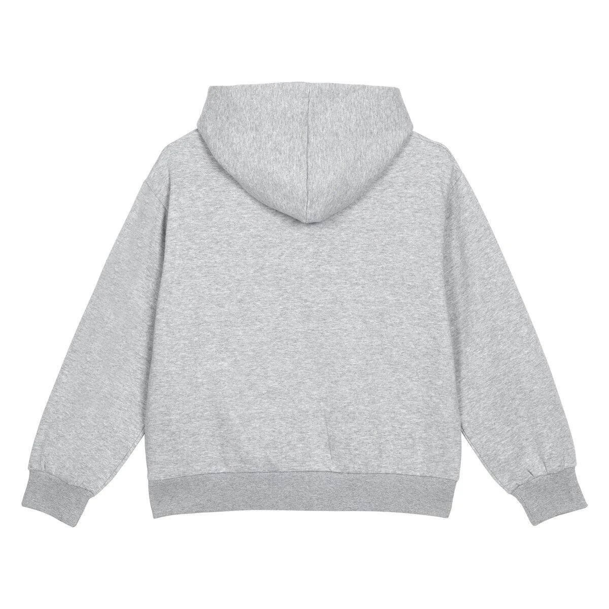 UMBRO Womens/Ladies Core Hoodie (Grey Marl/White) 2 UMBRO Womens/Ladies Core Hoodie (Grey Marl/White) - Image 2
