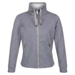 Regatta Womens/Ladies Azariah Full Zip Fleece Jacket (Storm Grey/Cyberspace)