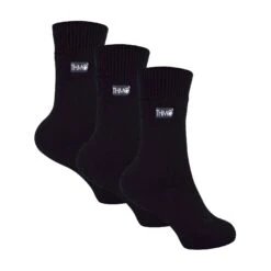 3 Pairs Kids Thermal Socks | Ribbed Soft Top Fleece Fluffy Inner Warm Socks