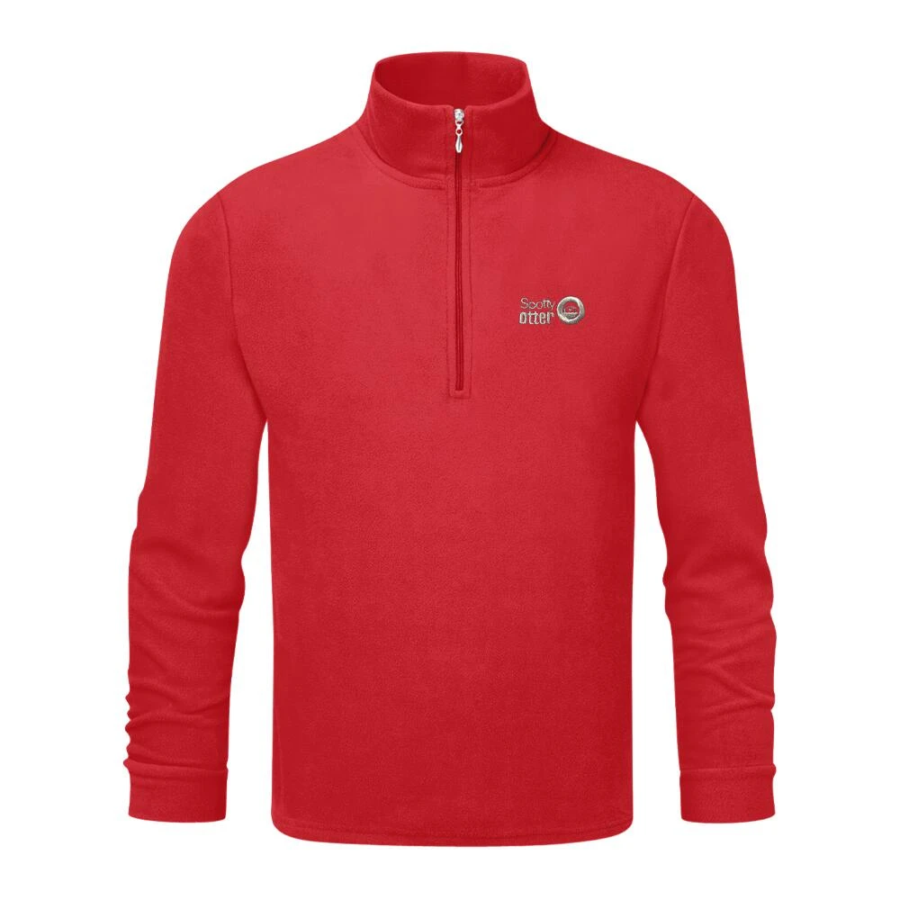 Spotty Otter Micro Zip Fleece Red 1 Spotty Otter Micro Zip Fleece Red